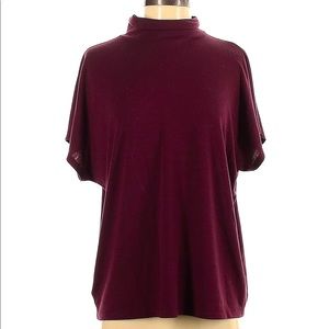 LOFT Maroon Turtleneck Shirt